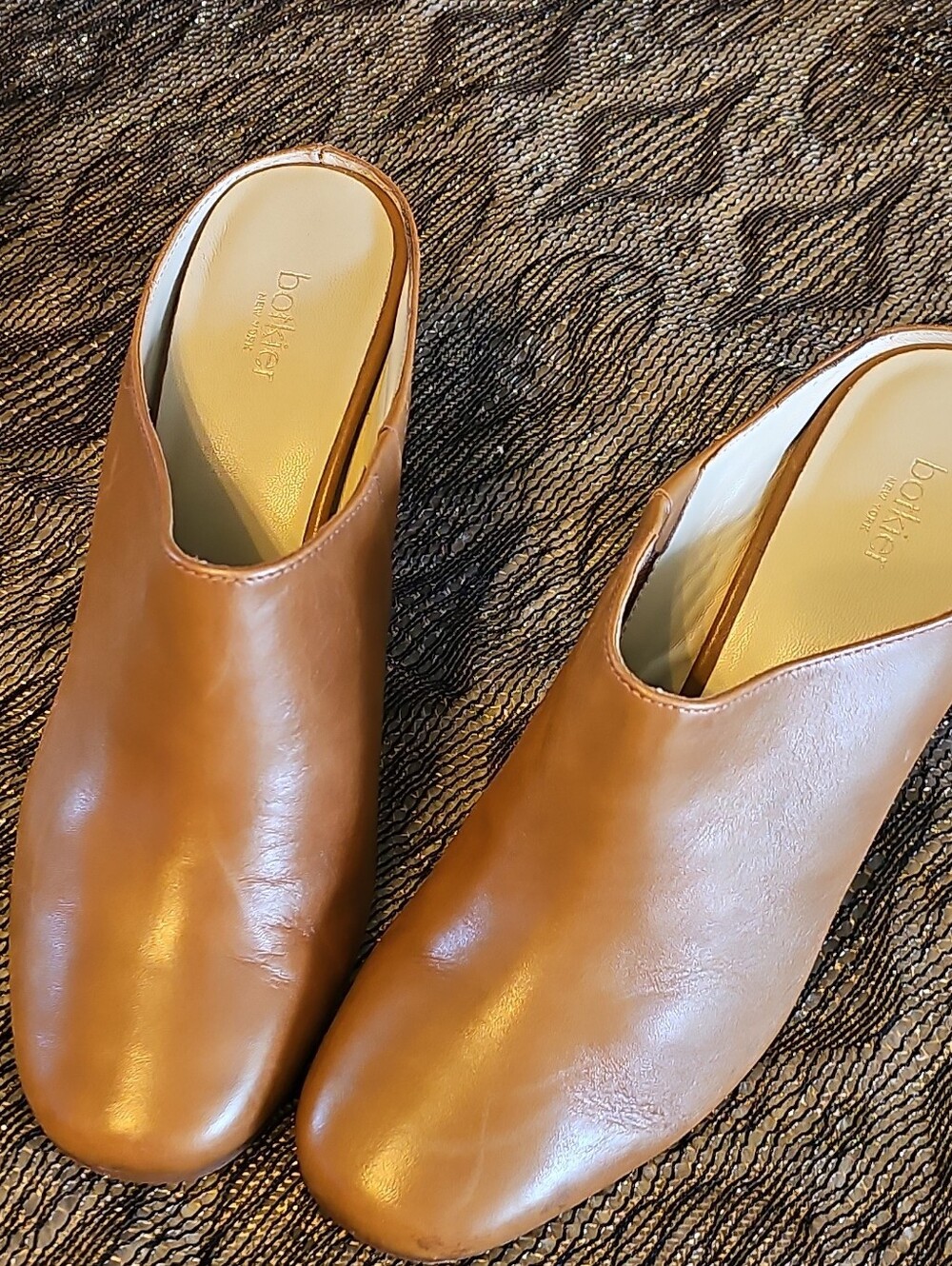 Botkier Tan Leather Women’s Slip-On Mules